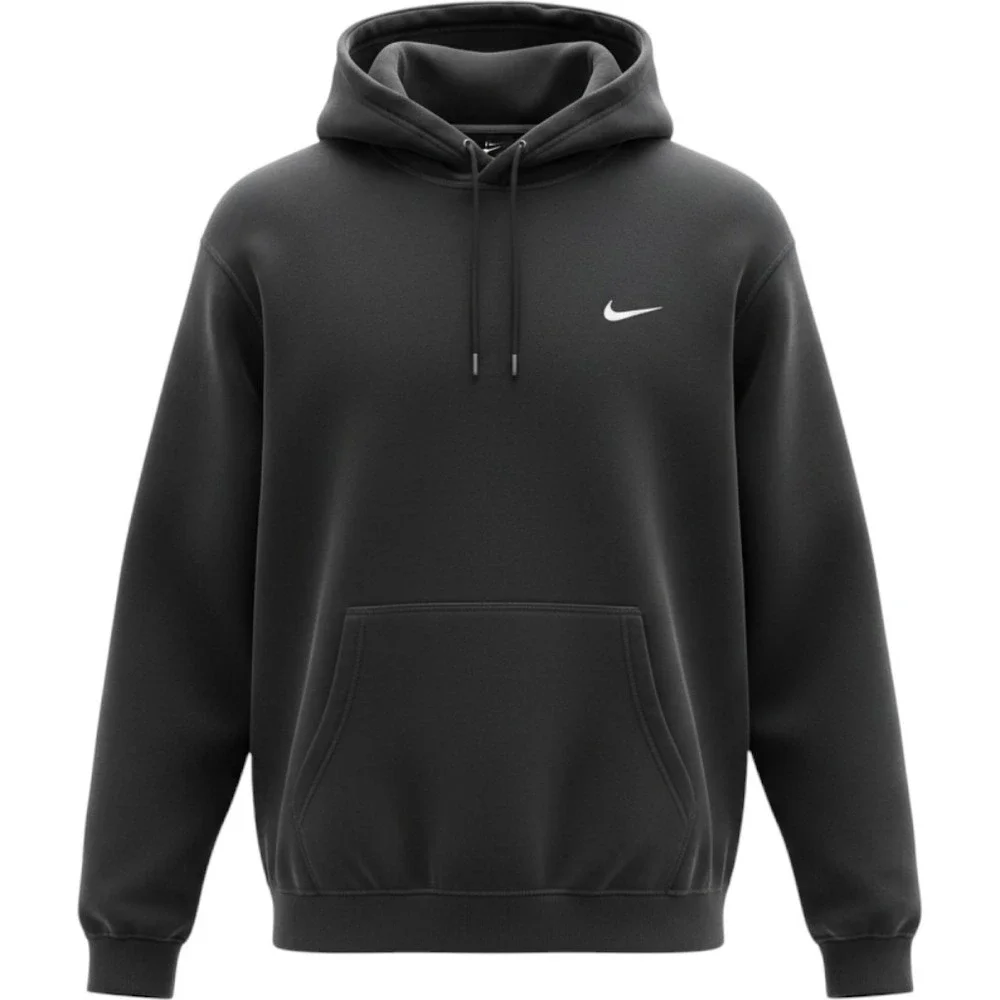 Nike Mens Sportswear Club Fleece Pullover Hoodie Black XXL Embroidered Swoosh